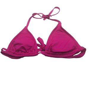 Kona Sol Women's Size Medium Lightly Lined Triangle Bikini Swim Top Pink NWOT